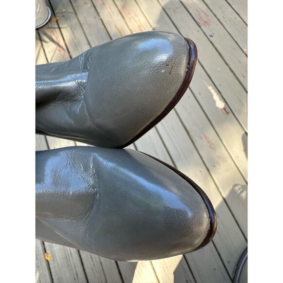 Vintage glam ancle booties gray fur shearing elegant Spain luxury bohemian - Picture 10 of 13